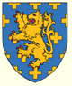 Azure crusilly a lion rampant or 