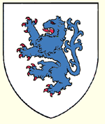 Argent a lion rampant azure