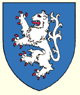 Azure a lion rampant argent 