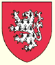 Gules a lion rampant ermine 