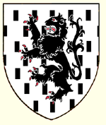 Argent billetty a lion rampant sable