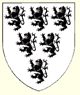 Argent six lions rampant sable 